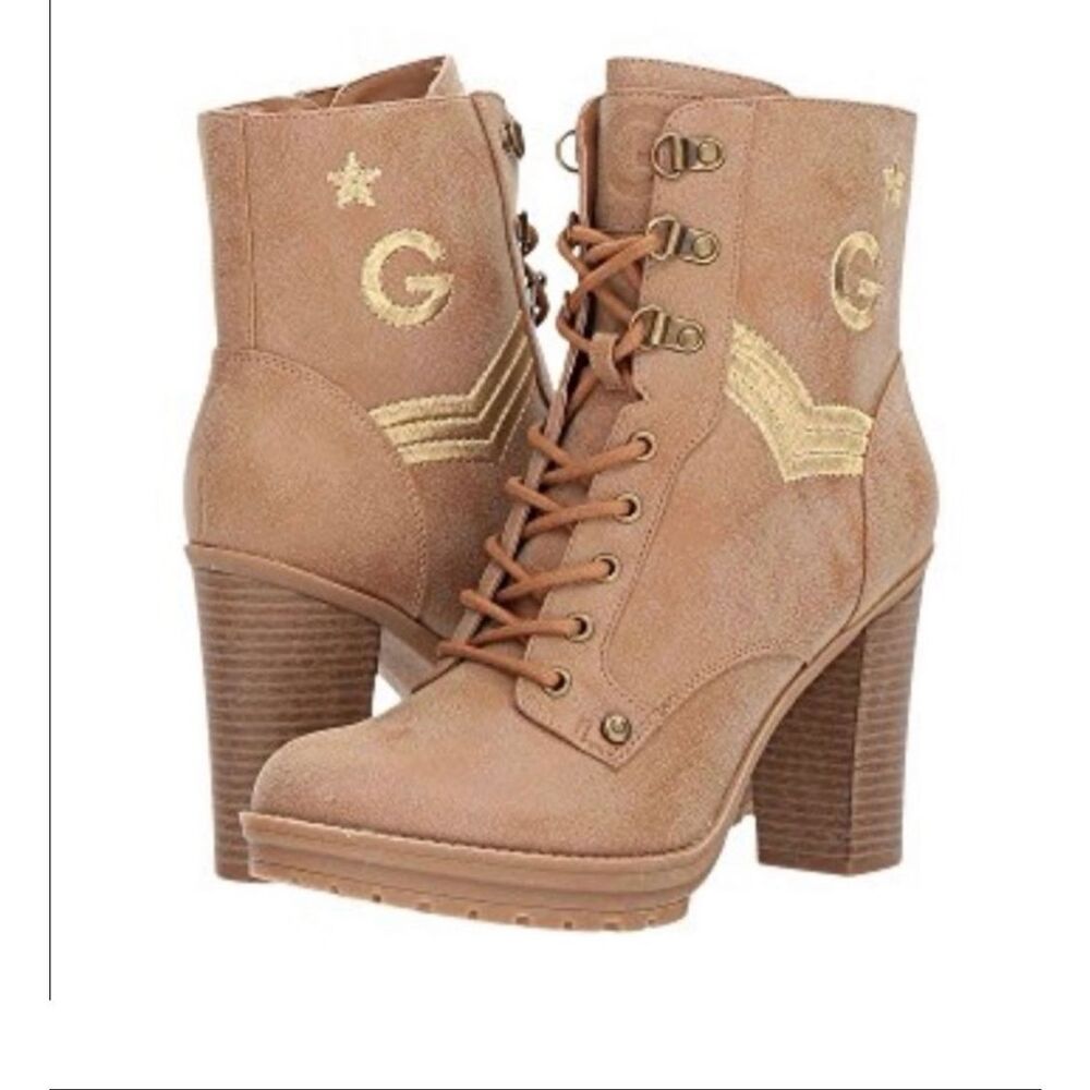 Guess Lug Sole Heel Combat Boots size 10